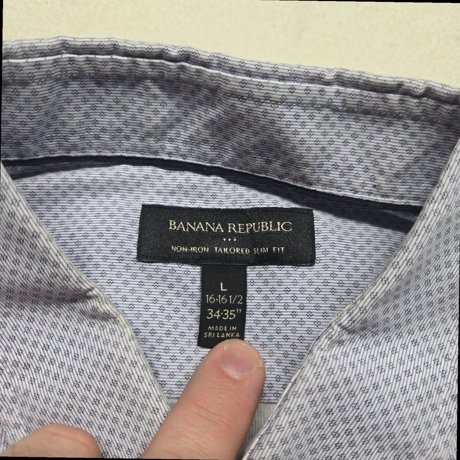 Banana Republic Banana Republic Blue Long Sleeve Button Up Dress Shirt Adult Men Large Size US L / EU 52-54 / 3 - 3 Thumbnail
