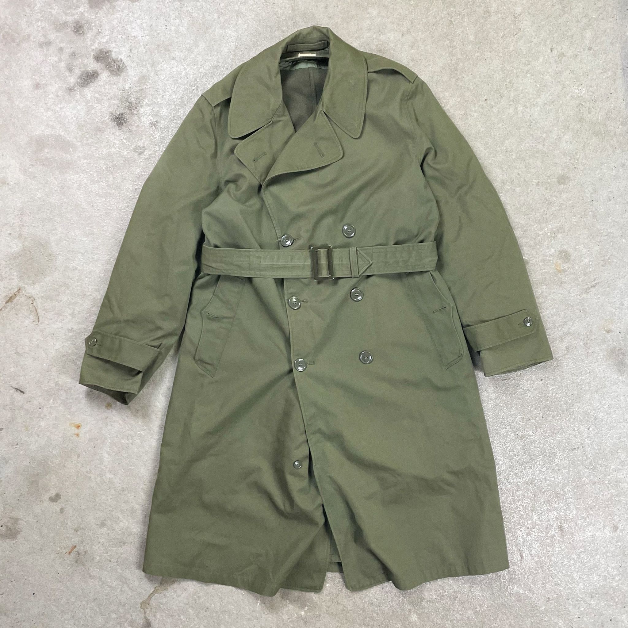 Vintage Vintage US Army Olive Green Lined Trench Coat - 1960s Size US M / EU 48-50 / 2 - 1 Thumbnail