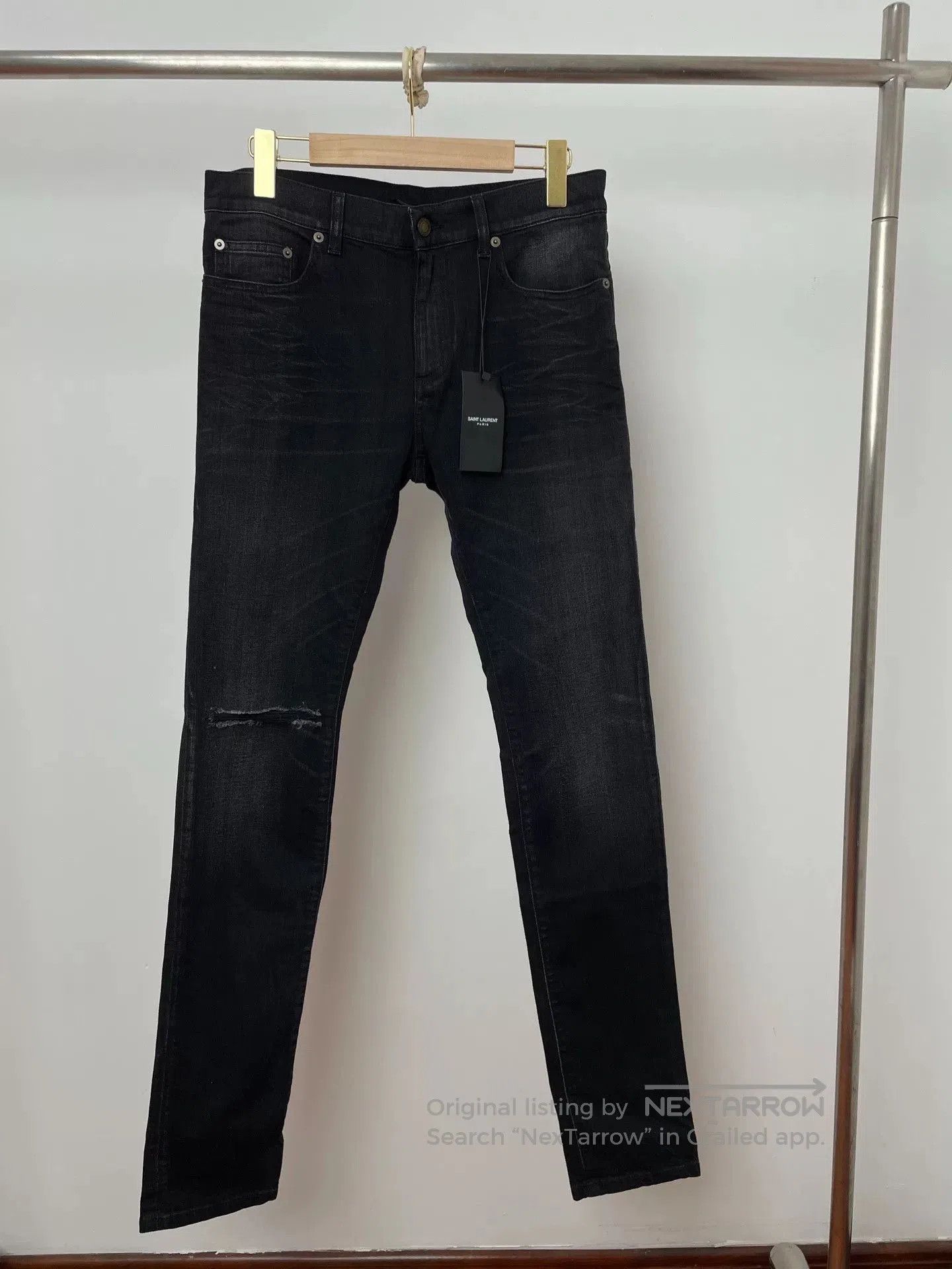 Saint Laurent Paris Saint Laurent Distressed Jeans. Size US 30 / EU 46 - 1 Thumbnail