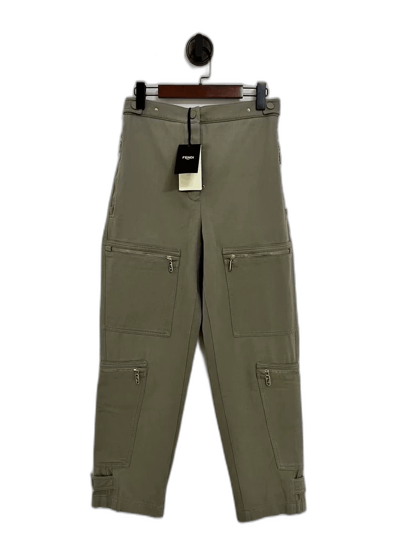 Fendi Fendi Green Pocket Cargo Pants Size US 38 / EU 54 - 1 Thumbnail