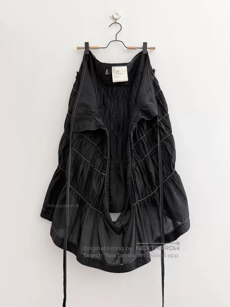 Comme des Garcons Comme Des Garcons size F Gathered Tie Wrap Skirt Size 22" - 3 Thumbnail