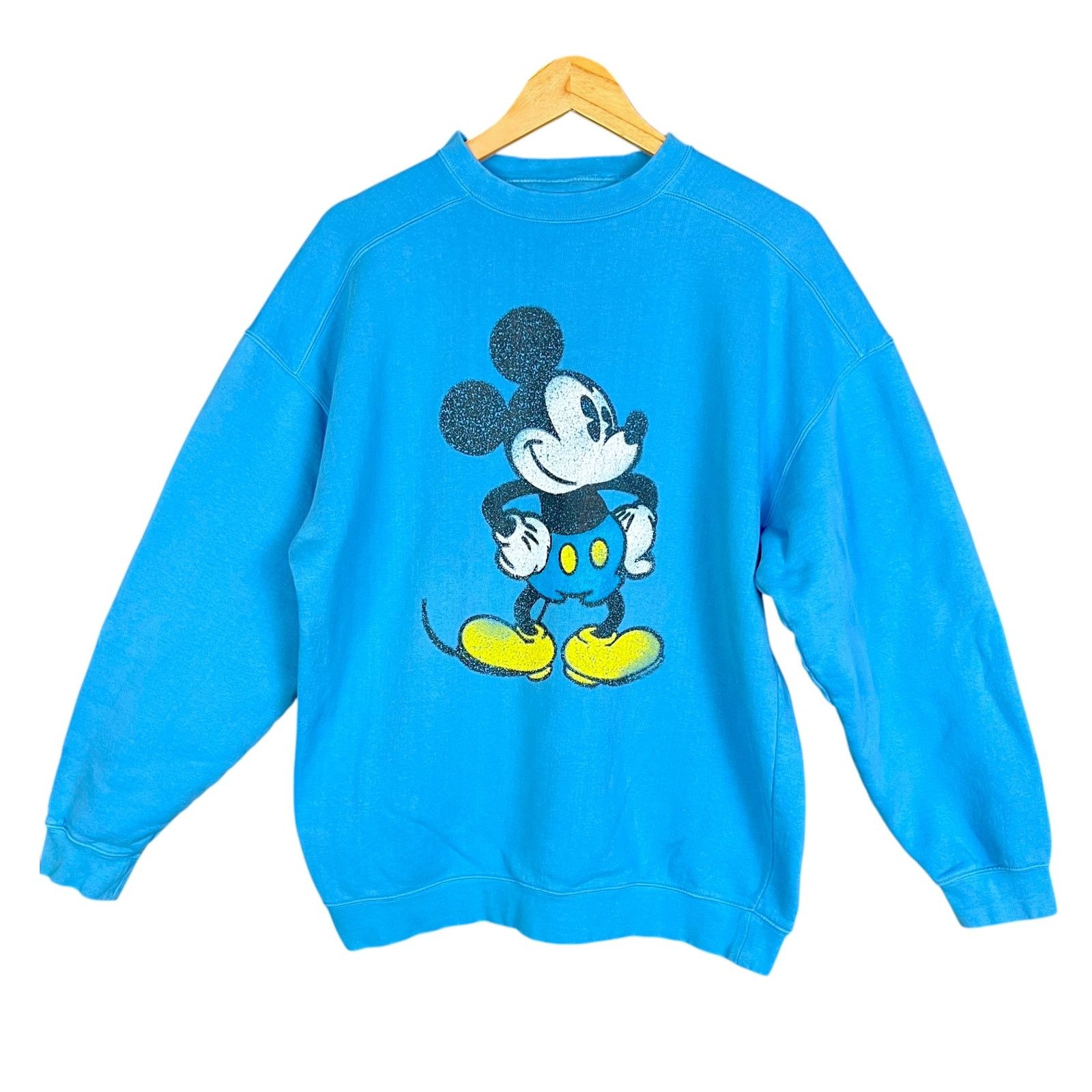 Disney Disneyland World Mens Small Mickey Mouse Blue Retro Crewneck Size US S / EU 44-46 / 1 - 5 Thumbnail