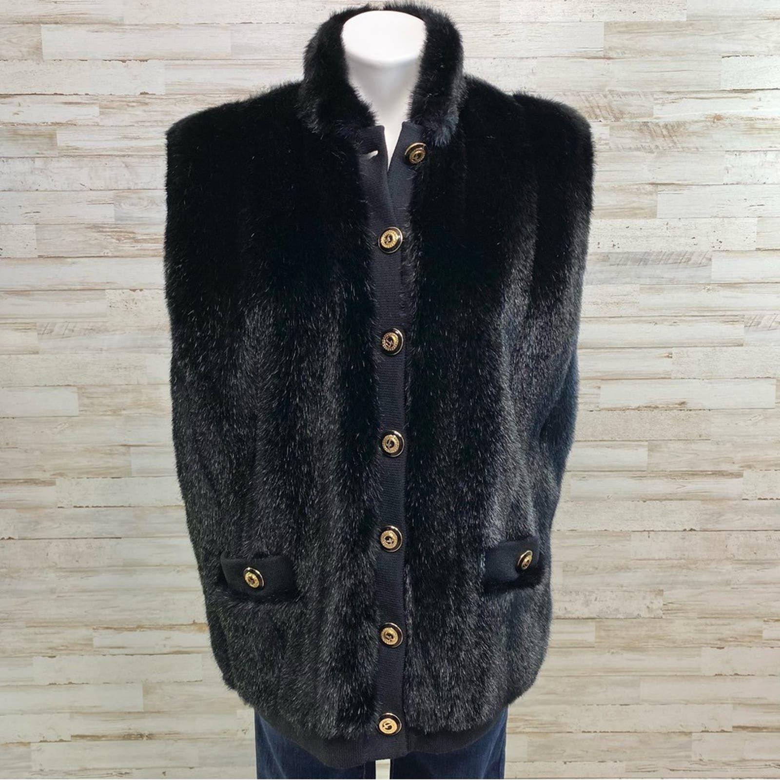 St. John Couture St. John Collection by Marie Gray Faux Fur Jacket Vest XS Size XS / US 0-2 / IT 36-38 - 4 Thumbnail