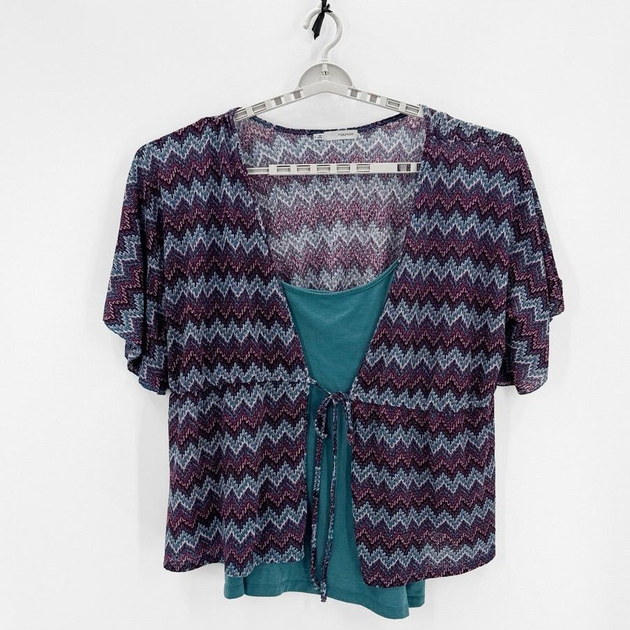 Other Maurices True Y2K kimono-style top pattern teal tank top Size 3XL / US 20-22 - 1 Thumbnail