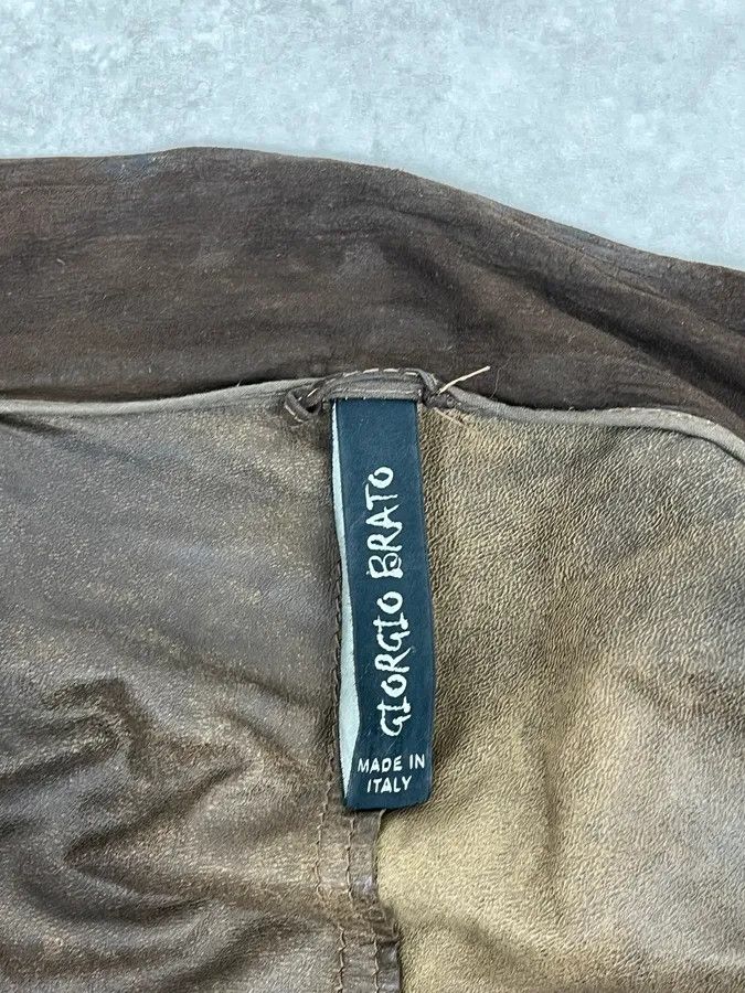 Giorgio Brato 2000s Giorgio Brato Brown Suede Leather Zip-up Jacket Size US M / EU 48-50 / 2 - 12 Thumbnail