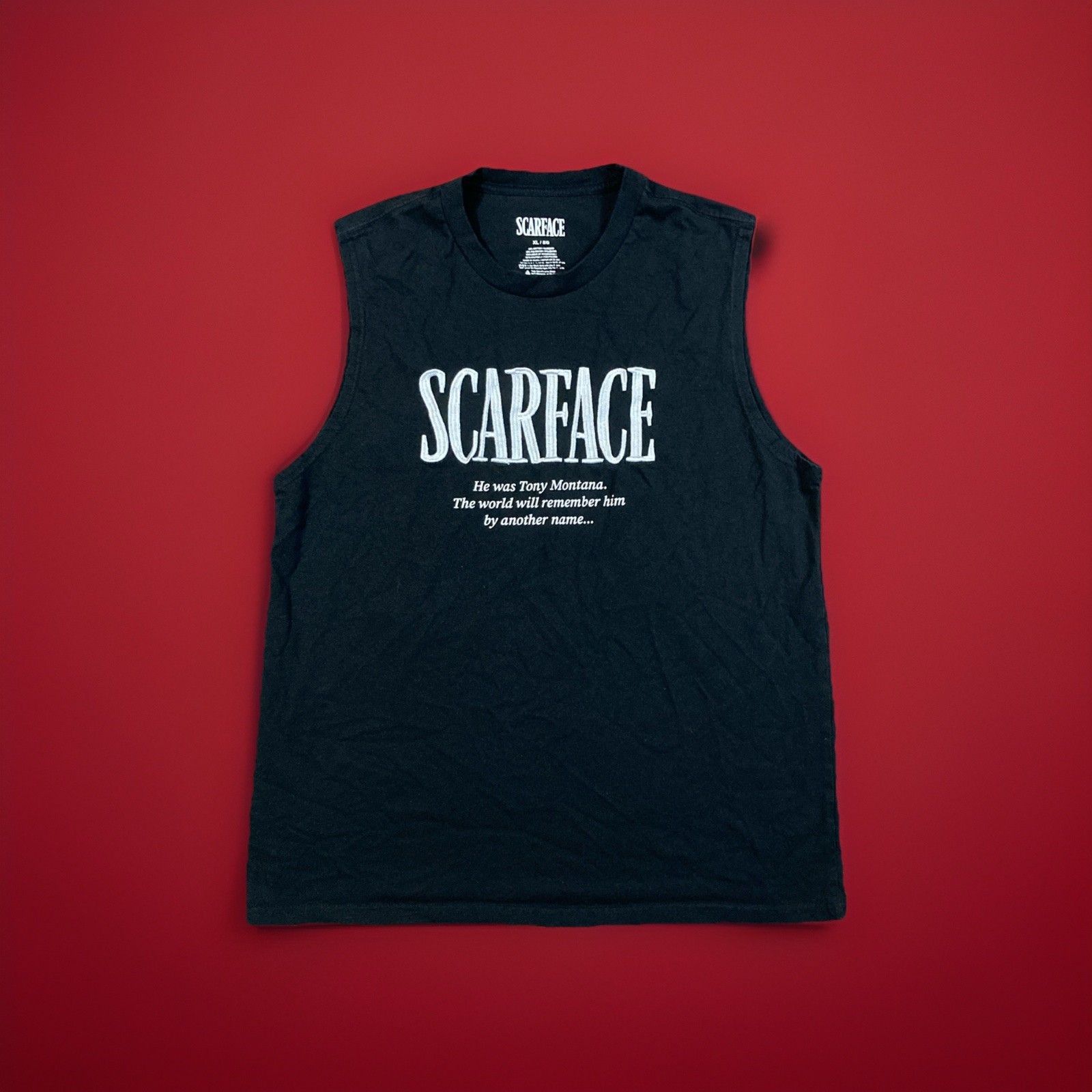 Designer Scarface Tank Top Men’s Black “The World Is Yours” Shirt XL Size US XL / EU 56 / 4 - 1 Thumbnail
