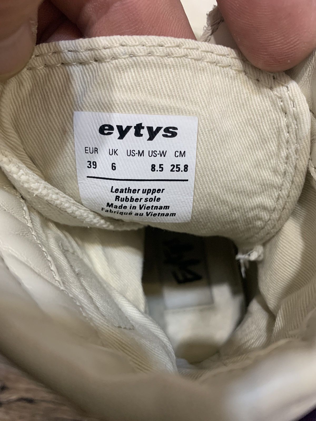 Eytys Eytys Off-White Canvas Michigan Boots US8,5 Size US 8.5 / IT 38.5 - 11 Thumbnail
