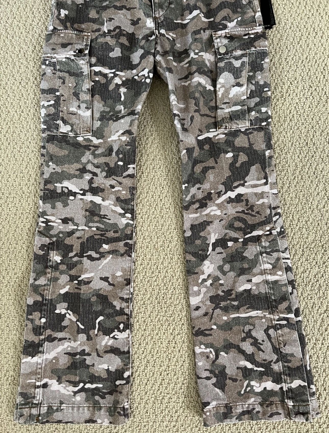 Amiri Amiri M65 Kick Flare Denim Camo Jeans size 30 Size US 30 / EU 46 - 2 Thumbnail