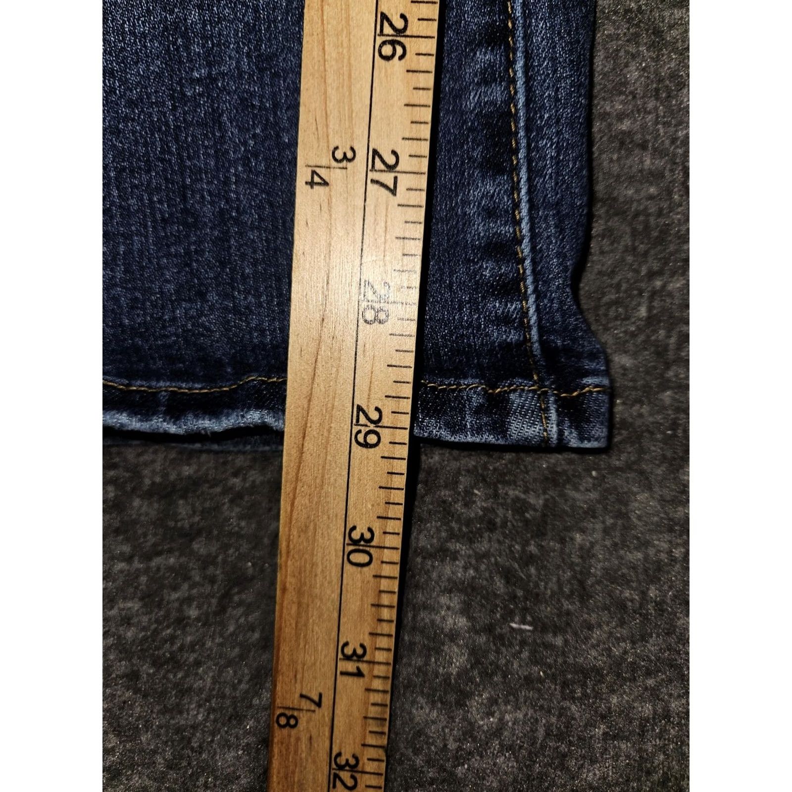 Denime Judy Blue Jeans Womens 14W Blue Distressed Bootcut Stretch Denim Mid Rise J88229 Jeans Women Distressed Pockets Logo Button Zip Fly Size 36" / US 14 / IT 50 - 5 Thumbnail