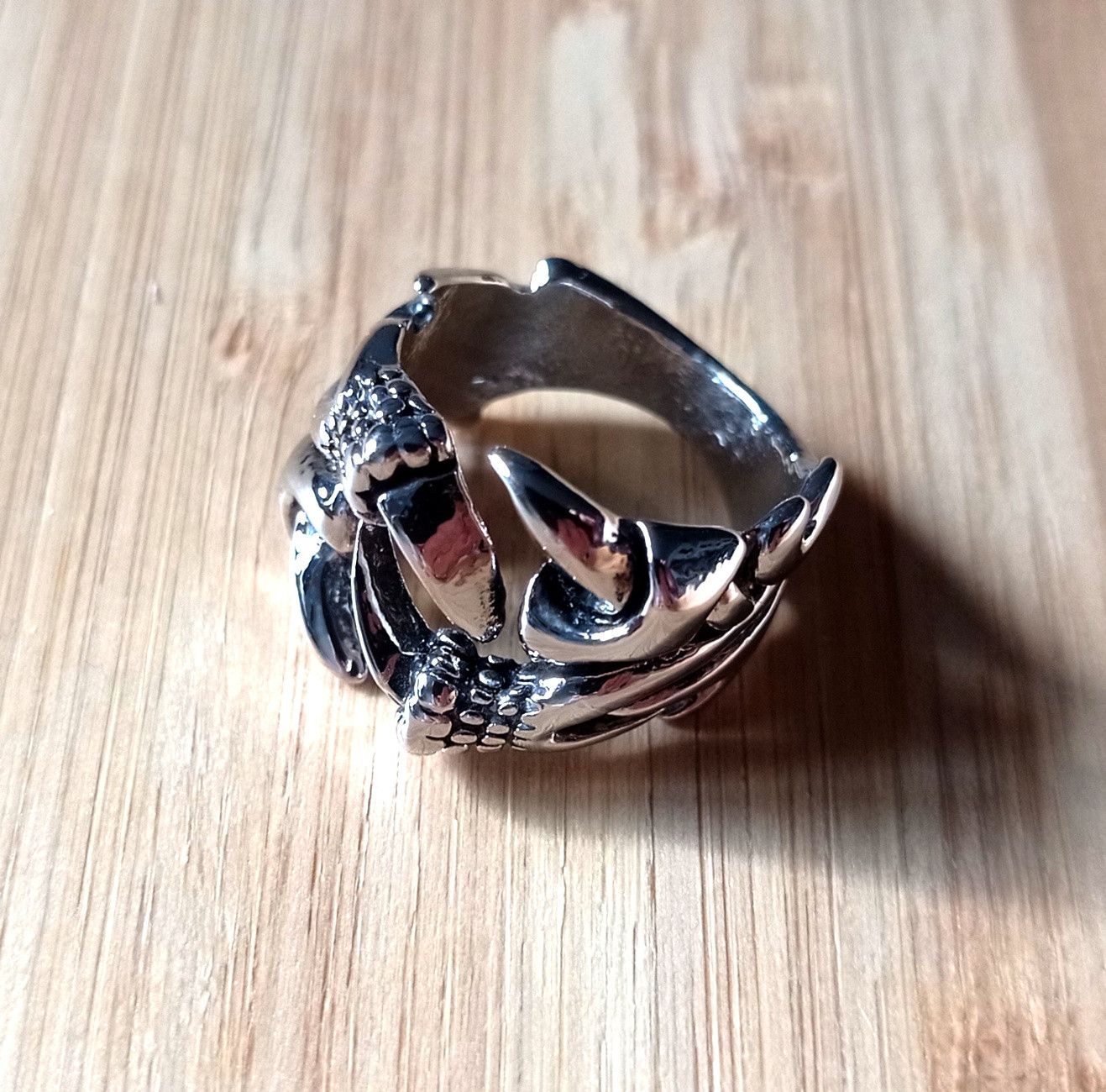 Designer × Vintage Punk Goth Dragon Claw Silver Ring Jewelry Chrome Size ONE SIZE - 1 Thumbnail