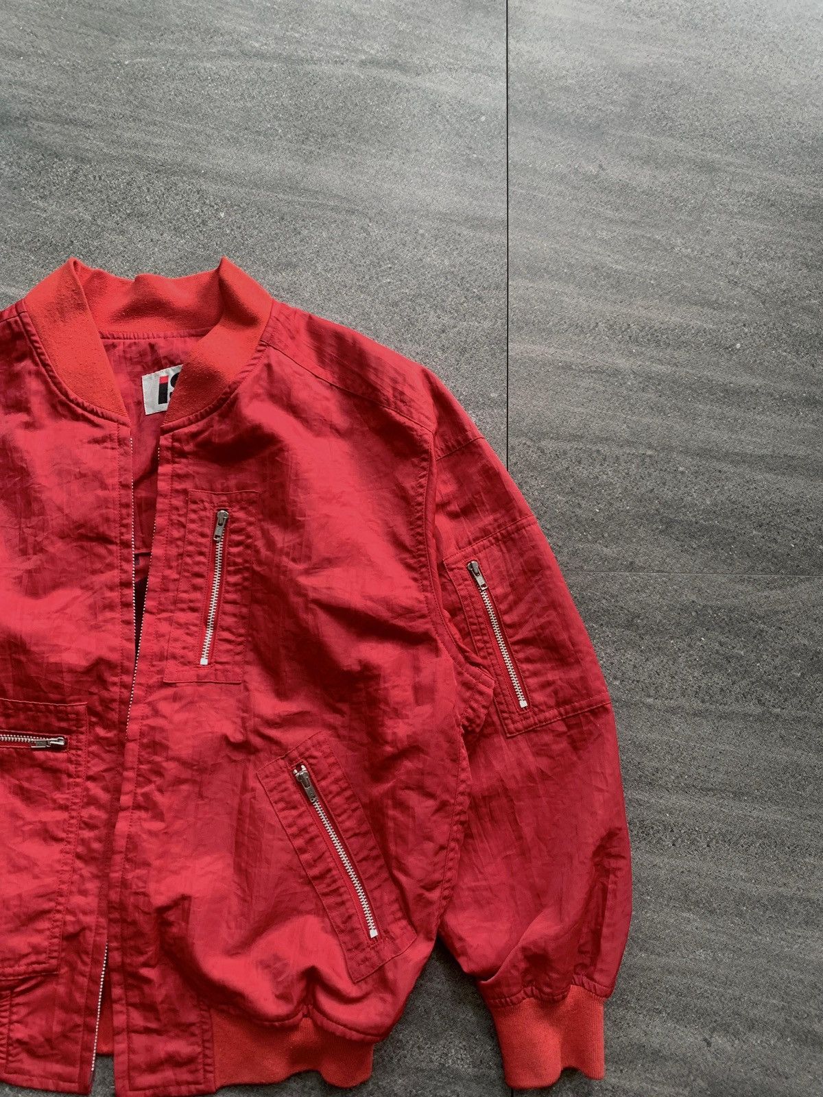 Issey Miyake 90s IS Logo Bomber Nylon Jacket Size US M / EU 48-50 / 2 - 3 Thumbnail