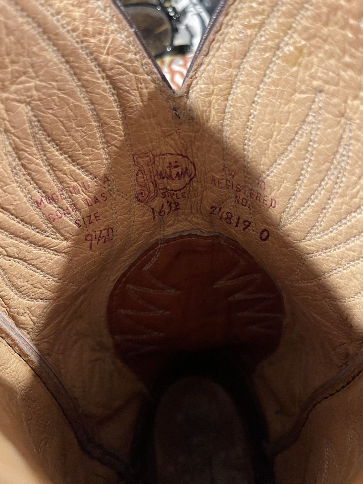 Justin Boots JUSTIN LIGHT BROWN WESTERN BOOT Size US 9.5 / EU 42-43 - 6 Thumbnail