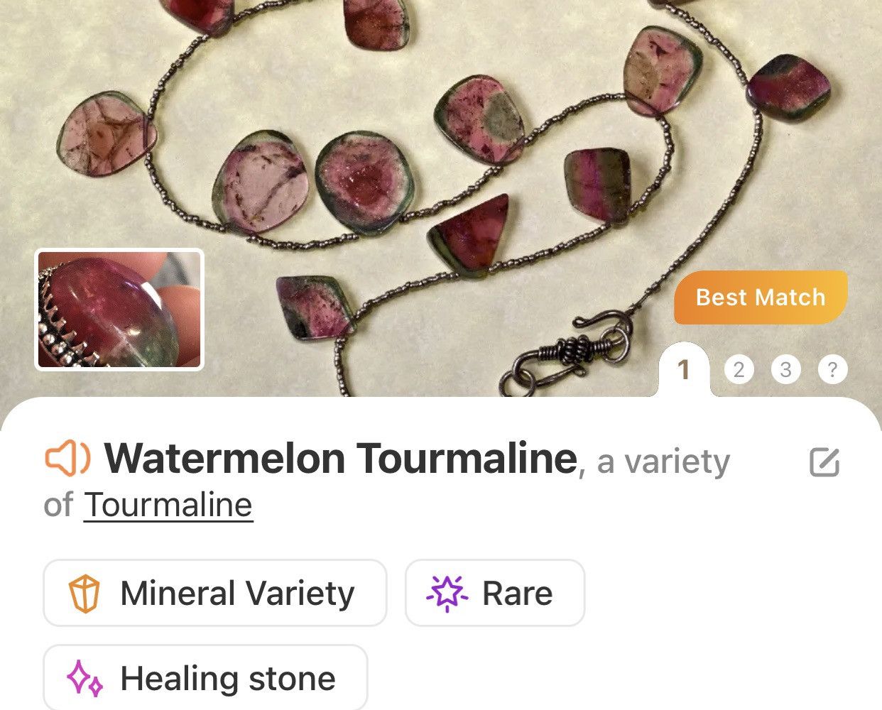 Handmade Handcrafted watermelon tourmaline dogtooth 925 necklace Size ONE SIZE - 9 Thumbnail