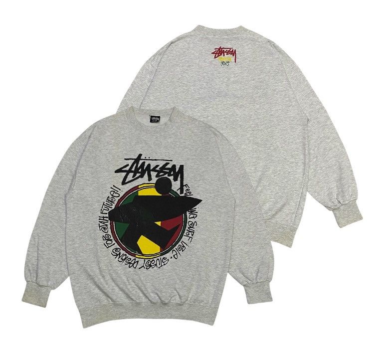 Stussy × Vintage Vintage Stussy Rasta Sweatshirt Size US M / EU 48-50 / 2 - 1 Thumbnail