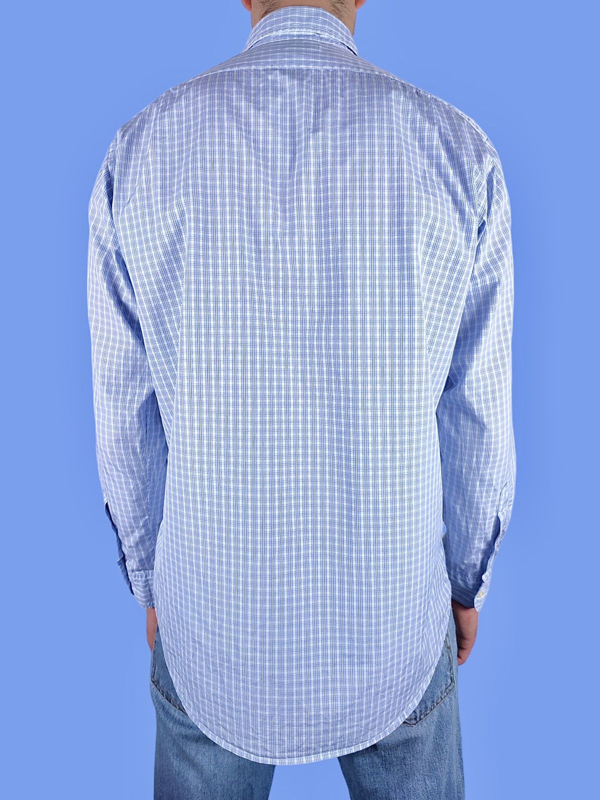 Ralph Lauren Purple Label Check Cotton Long Sleeve Shirt