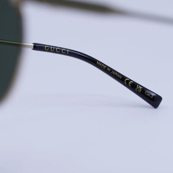 Gucci 🕶️ New Gucci GG1875S 001 Sunglasses - Gold Frame, Grey Size ONE SIZE - 8 Thumbnail