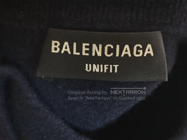 Balenciaga Balenciaga Solid-color double V-neck label long-sleeve woo Size US XS / EU 42 / 0 - 3 Thumbnail