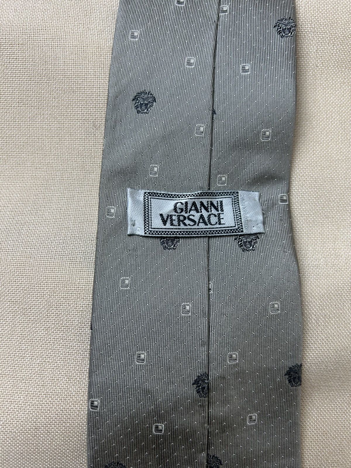 Versace Versace Medusa silver Silk Mens Tie Size ONE SIZE - 4 Thumbnail