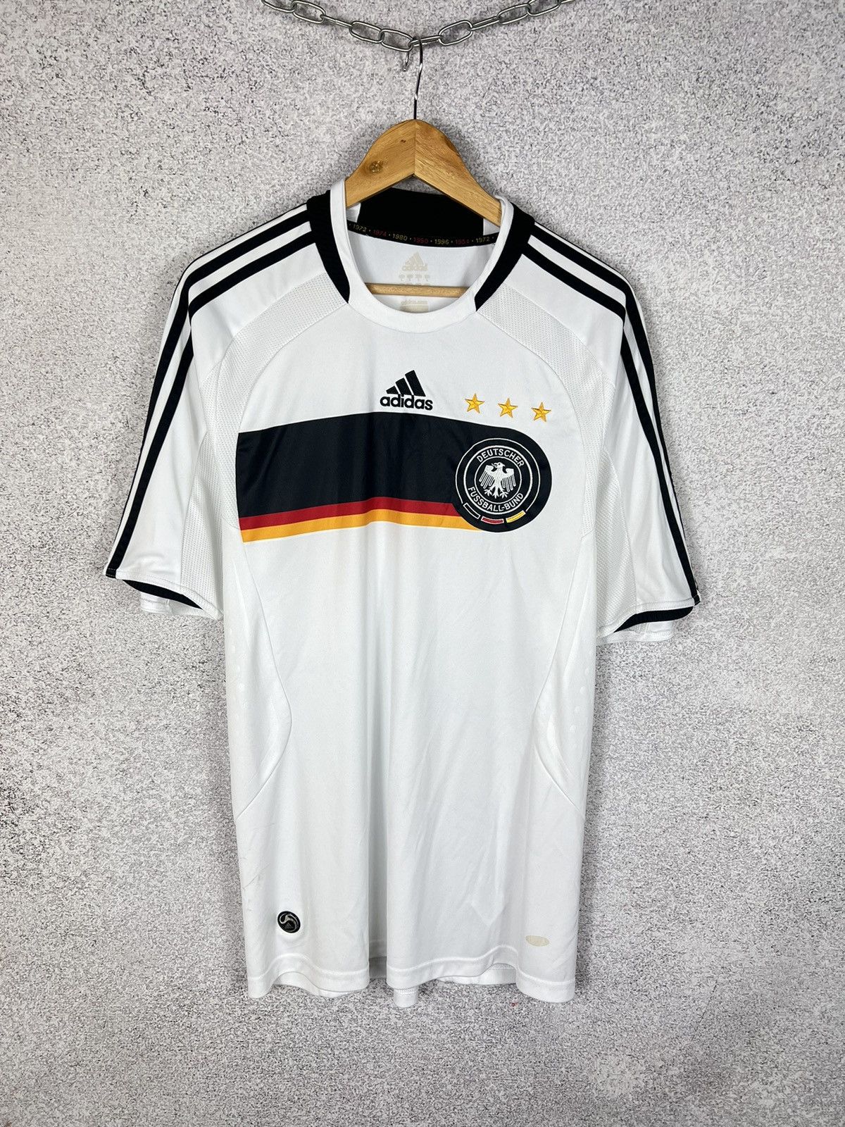 Adidas Vintage Adidas Germany 2008/2009 Home Soccer Jersey Size US L / EU 52-54 / 3 - 1 Thumbnail