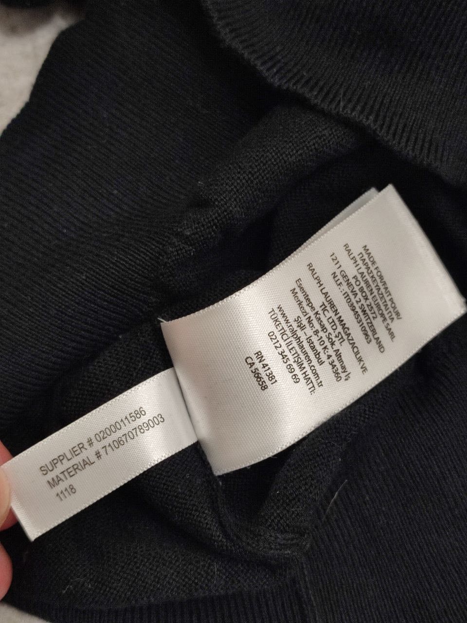 Polo Ralph Lauren Polo Ralph Lauren Black V-neck sweater cotton XXL size Size US XXL / EU 58 / 5 - 10 Thumbnail