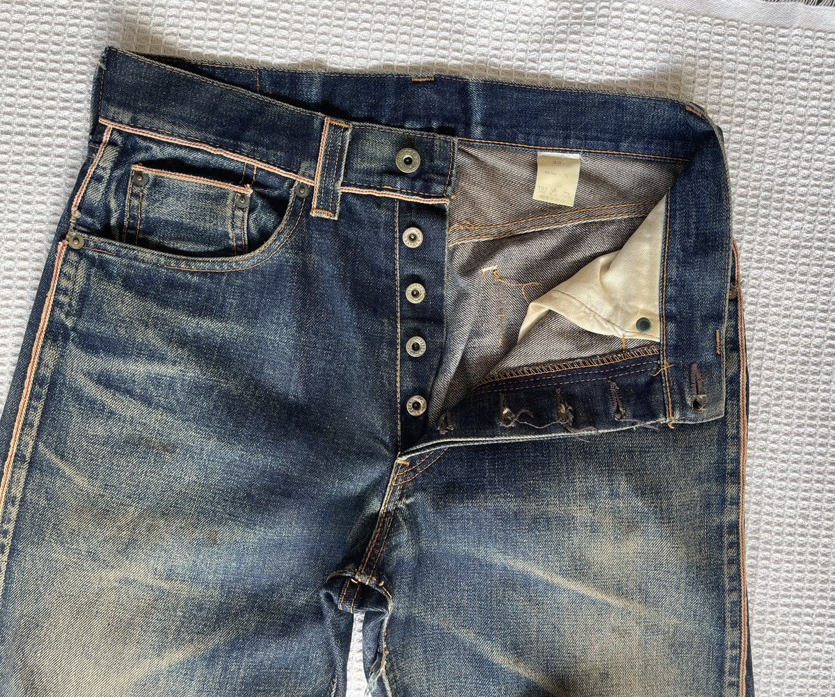 Nepenthes VINTAGE90s🔥HOGGS NEPENTHES NEEDLES🔥Thrashed Selvedge Jeans Size US 32 / EU 48 - 13 Thumbnail
