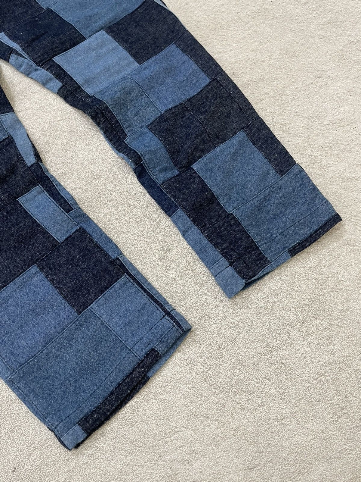If Six Was Nine 2000s Patchwork Denim Pants Blue Mixed Panel Y2K hysteric Size US 31 - 4 Thumbnail