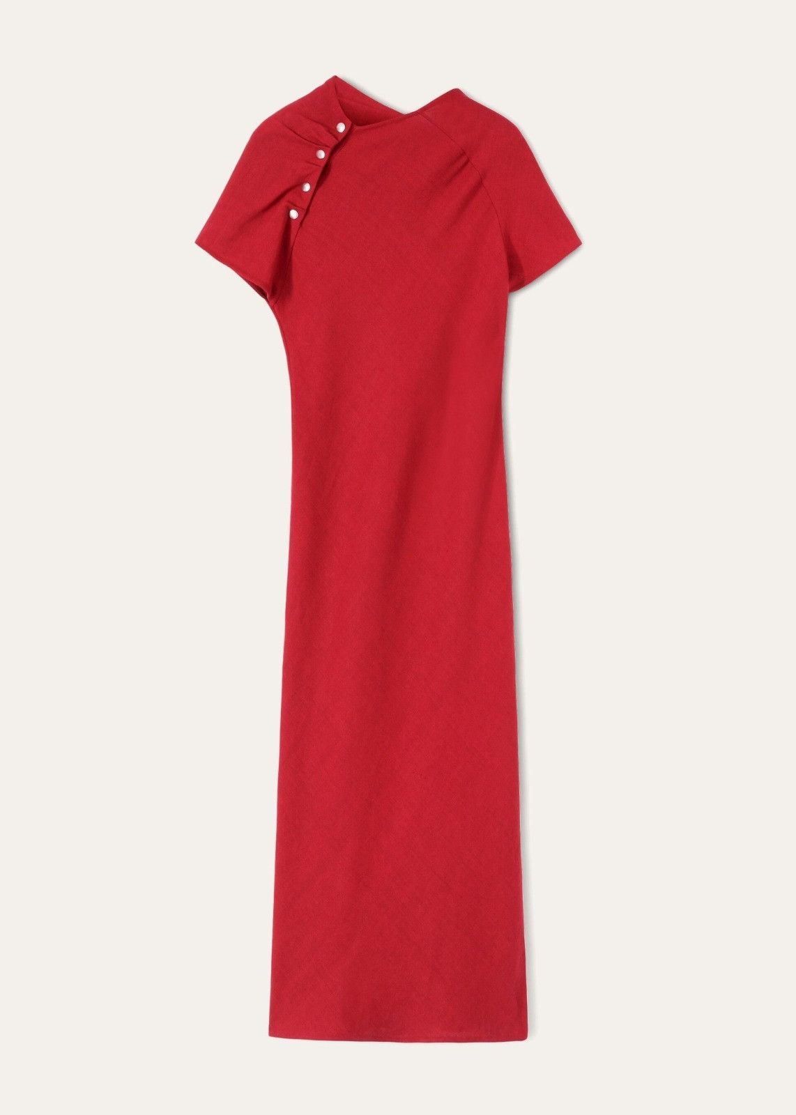 Loro Piana o1srvl11e0824 Aina Summer Linen Crepe Maxi Dress in Red Size M / US 6-8 / IT 42-44 - 2 Thumbnail
