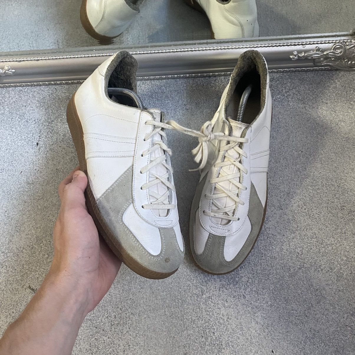 Vintage GAT BW Sport Army Trainer Bundeswehr Shoes Leather Sneakers Size US 9.5 / EU 42-43 - 2 Thumbnail