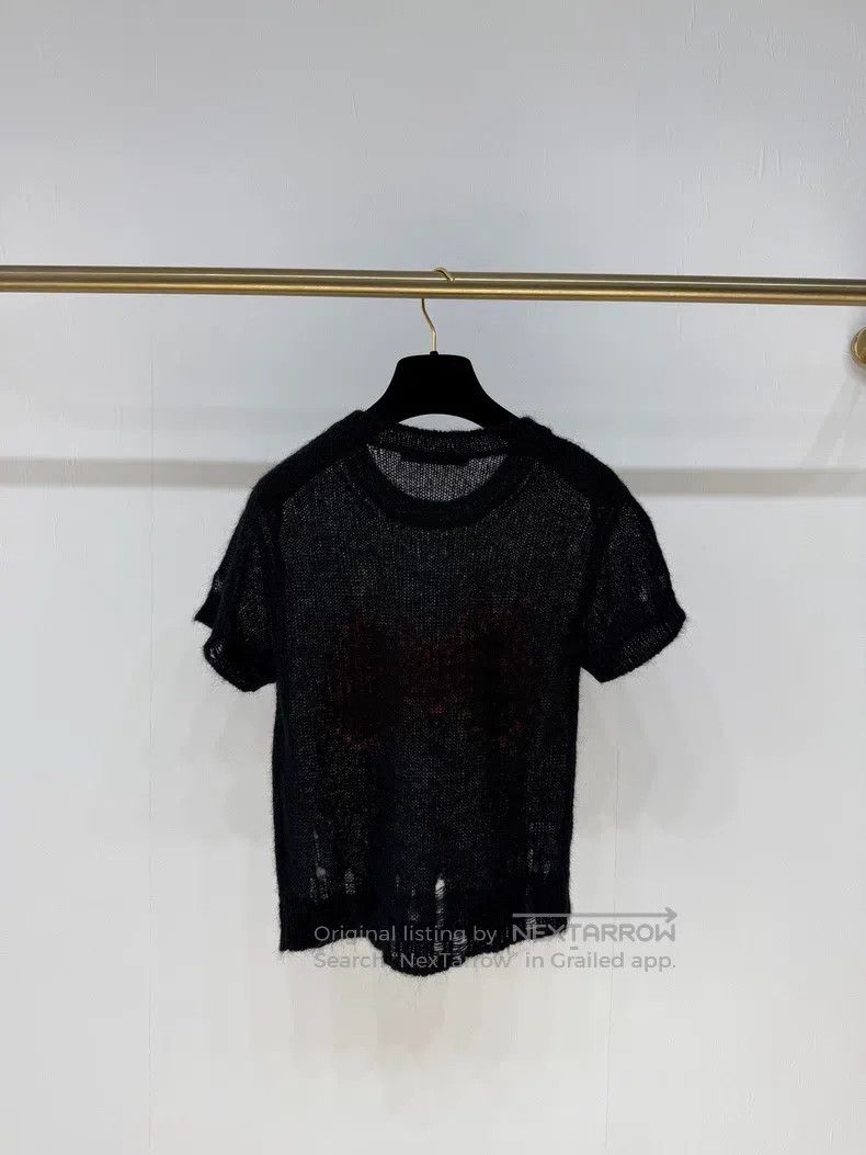 Acne Studios Acne Studios Butterfly Embroidery Mohair Blended Knit Shor Size XXS / US 00 / IT 34 - 2 Thumbnail