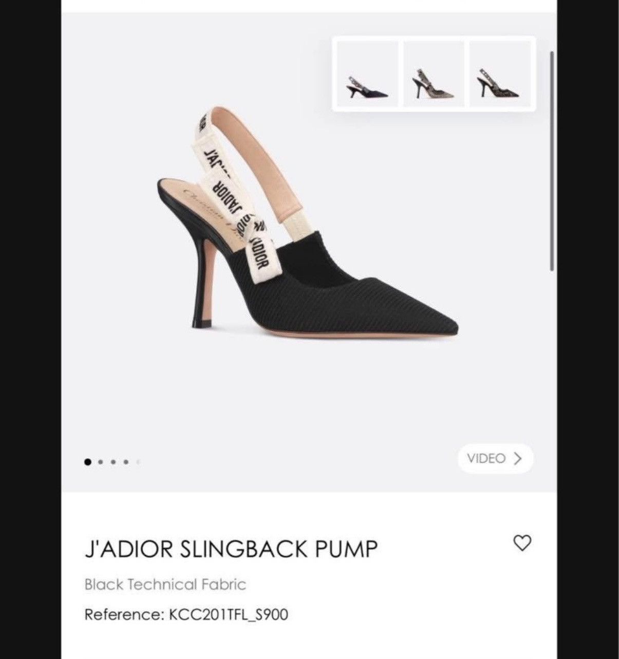 J'ADIOR SLINGBACK PUMP