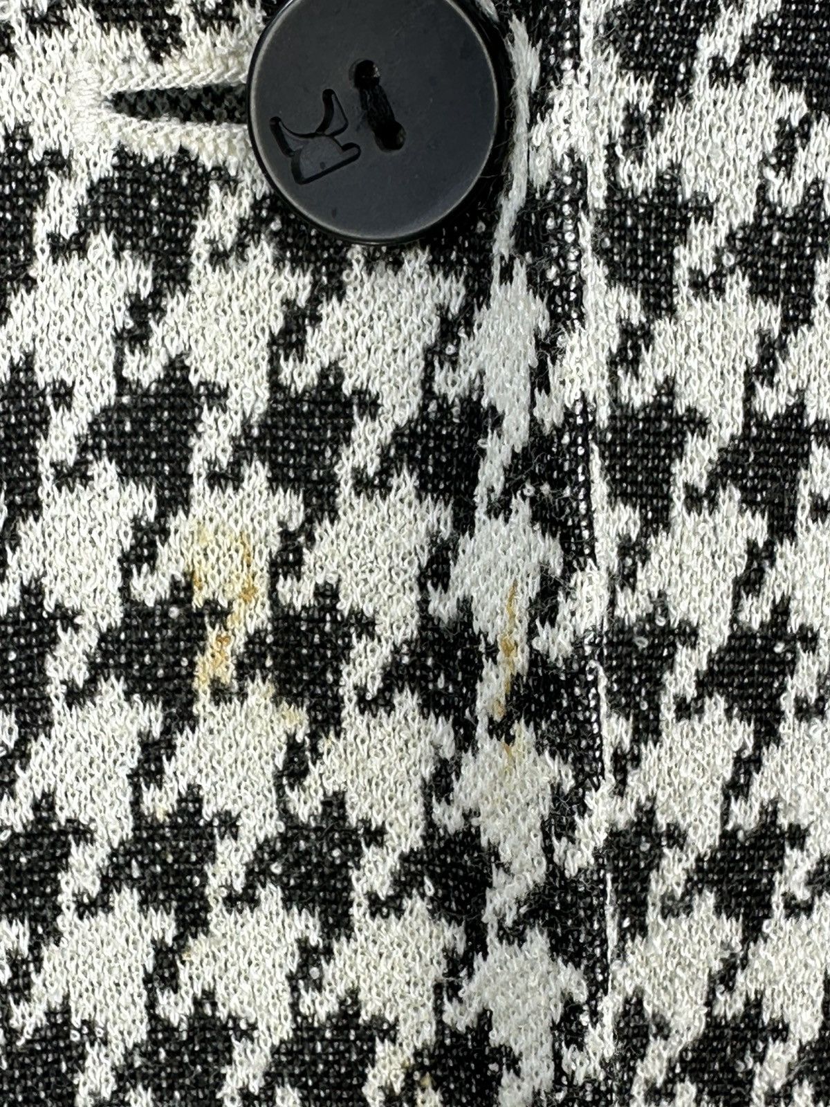 Pierre Cardin Pierre Cardin Houndstooth Rayon Coat Jacket Size S / US 4 / IT 40 - 9 Thumbnail
