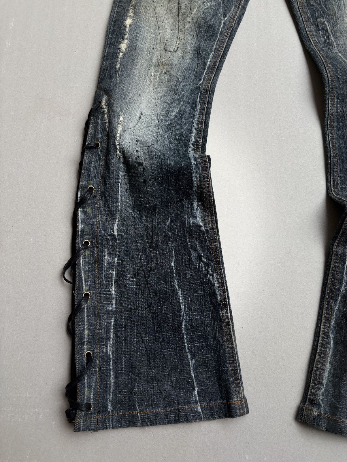 Japanese Brand Ant ful lace up flare jeans Size US 30 / EU 46 - 4 Thumbnail