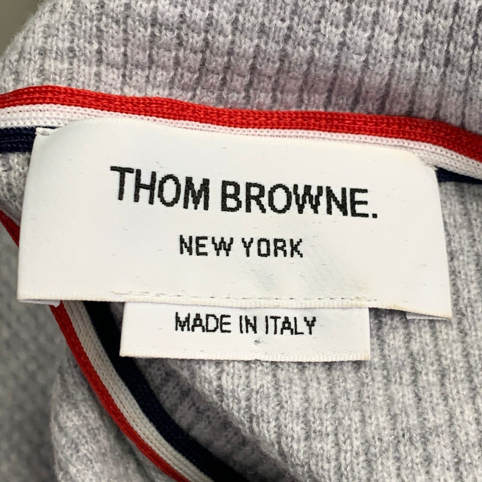 Thom Browne Size XL Grey Cream Cashmere Wool Waffle Hoodie Casual Top Size XL / US 12-14 / IT 48-50 - 6 Thumbnail
