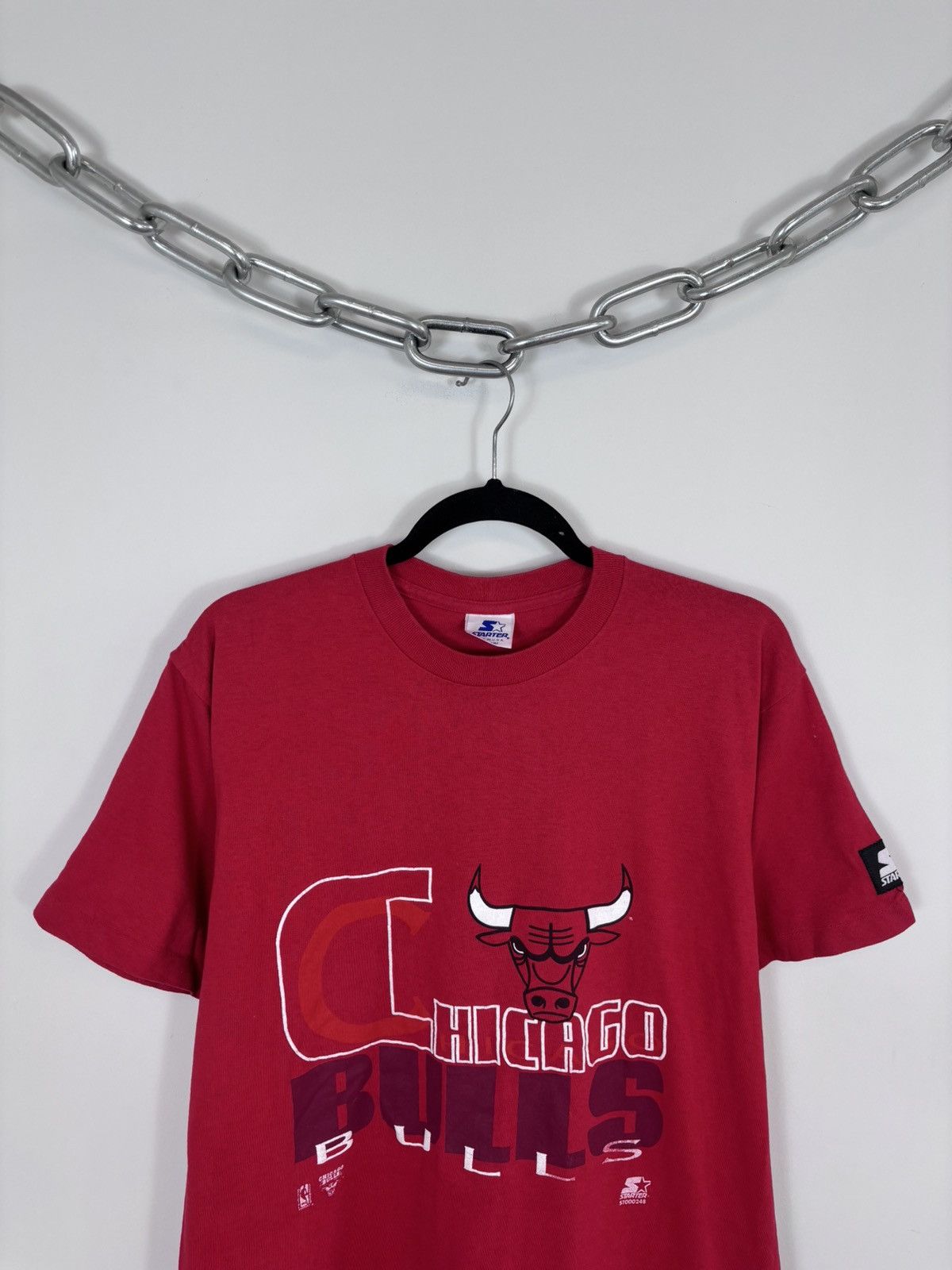 Starter Vintage 1990s Starter Chicago Bulls NBA Single Stitch Tee Size US M / EU 48-50 / 2 - 2 Thumbnail