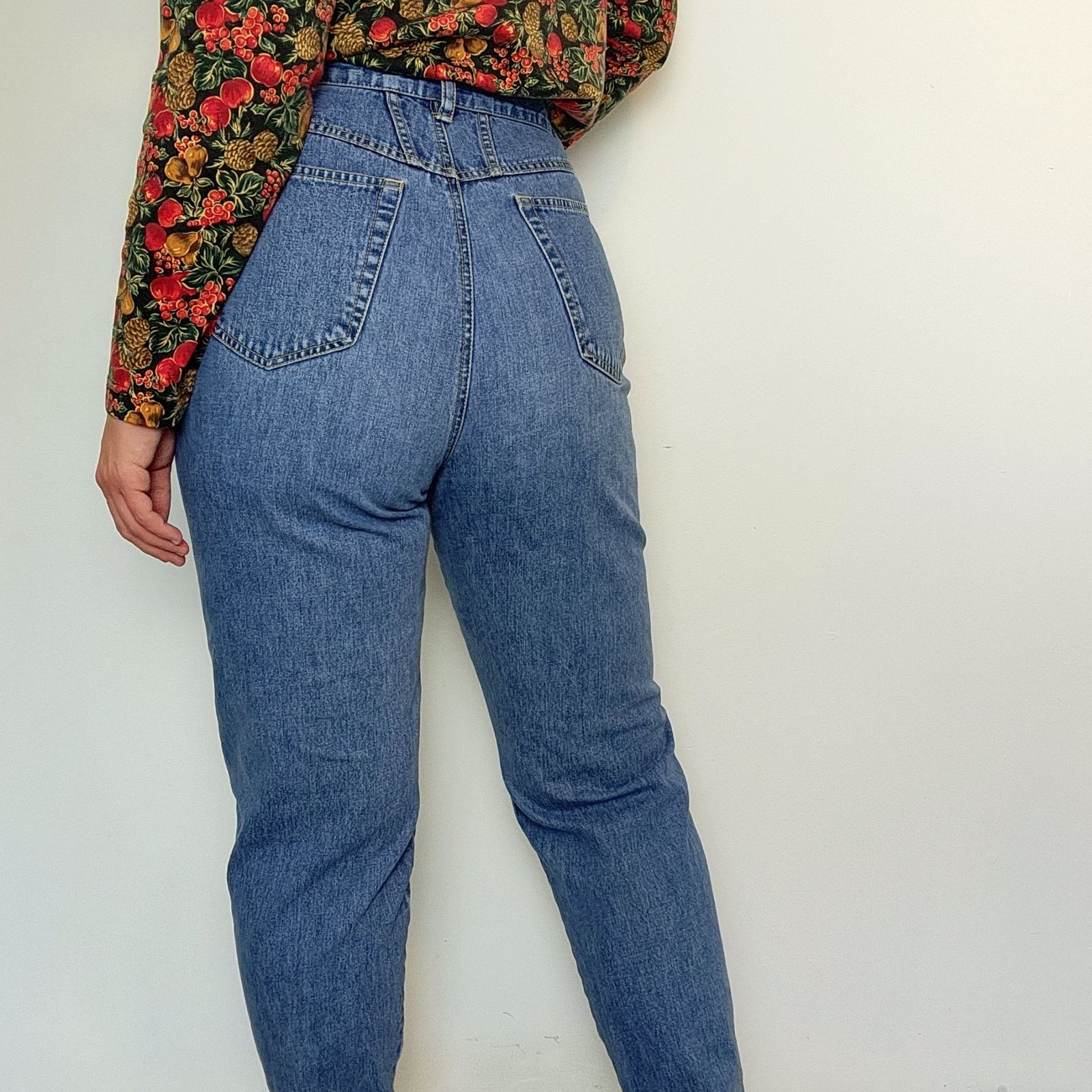 Vintage Vintage Lizwear 90s High Rise Jeans 14 Yoke Medium Wash 80s Size 36" / US 14 / IT 50 - 3 Thumbnail