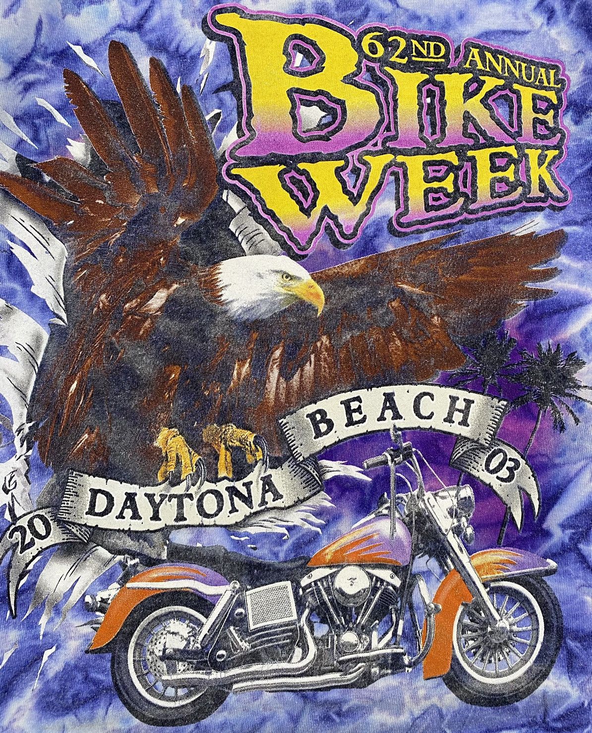 Other VTG 2003 Daytona Bike Week Eagle Motorcycle T-Shirt Size S / US 4 / IT 40 - 2 Thumbnail