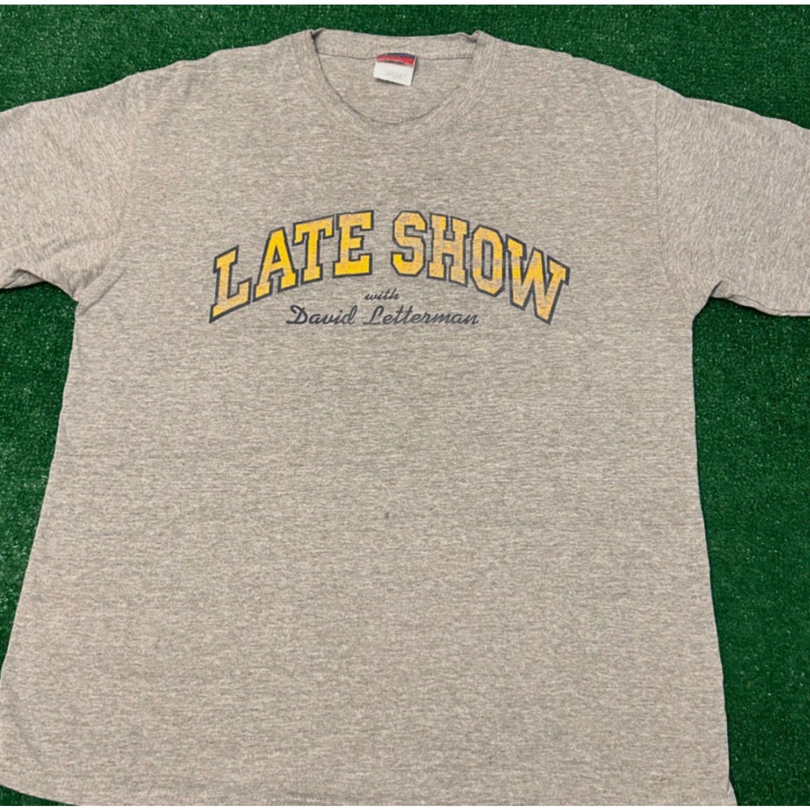 Champion VINTAGE 90s Late Show With David Letterman VTG Shirt Mens Large Champion Shirt Size US L / EU 52-54 / 3 - 3 Thumbnail