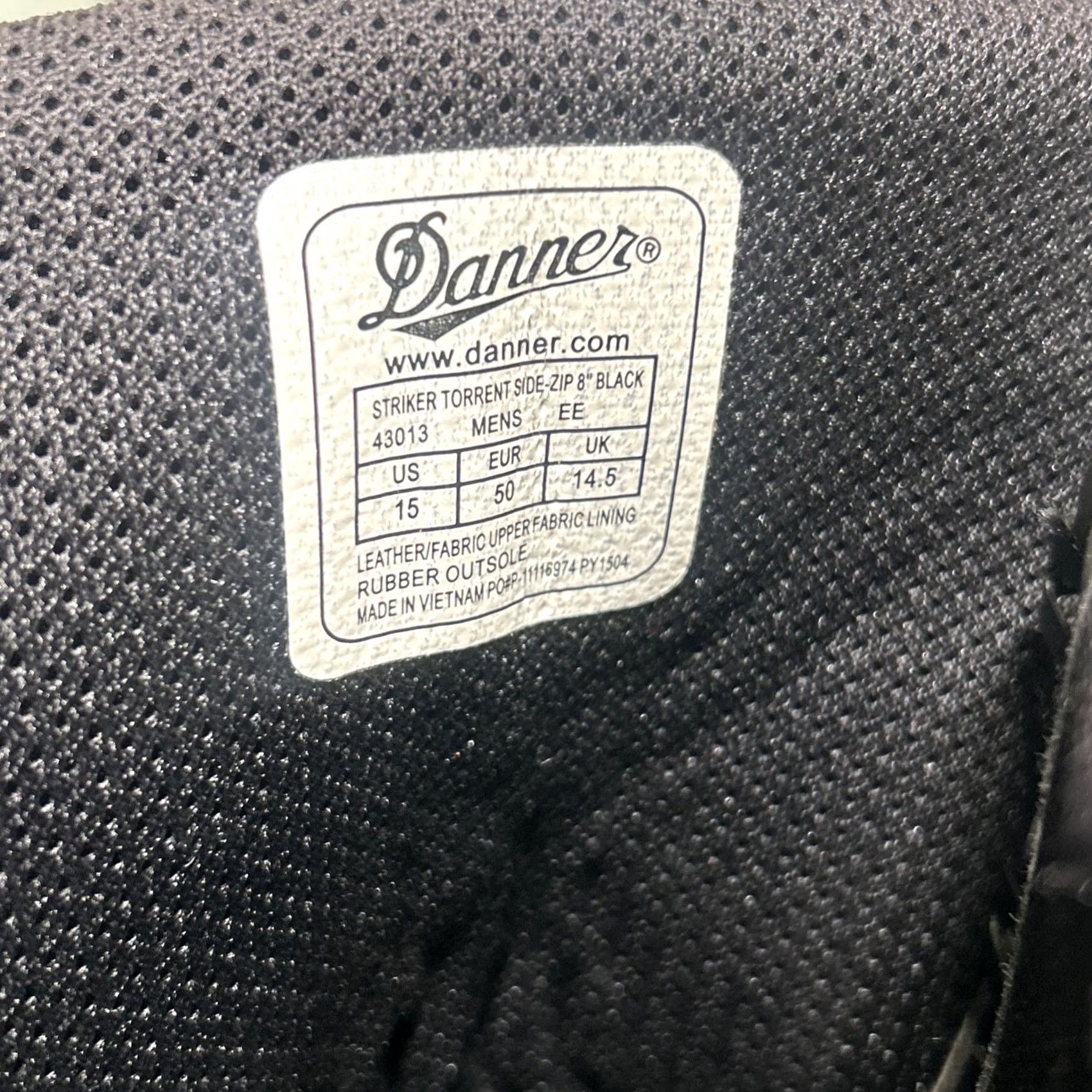 Danner Danner Striker Gore Tex Boots Leather Black 15 US Men Footwear Combat Lace Zipper Upper Leather Gore Tex Outsole Leather Size US 15 / EU 48 - 6 Thumbnail
