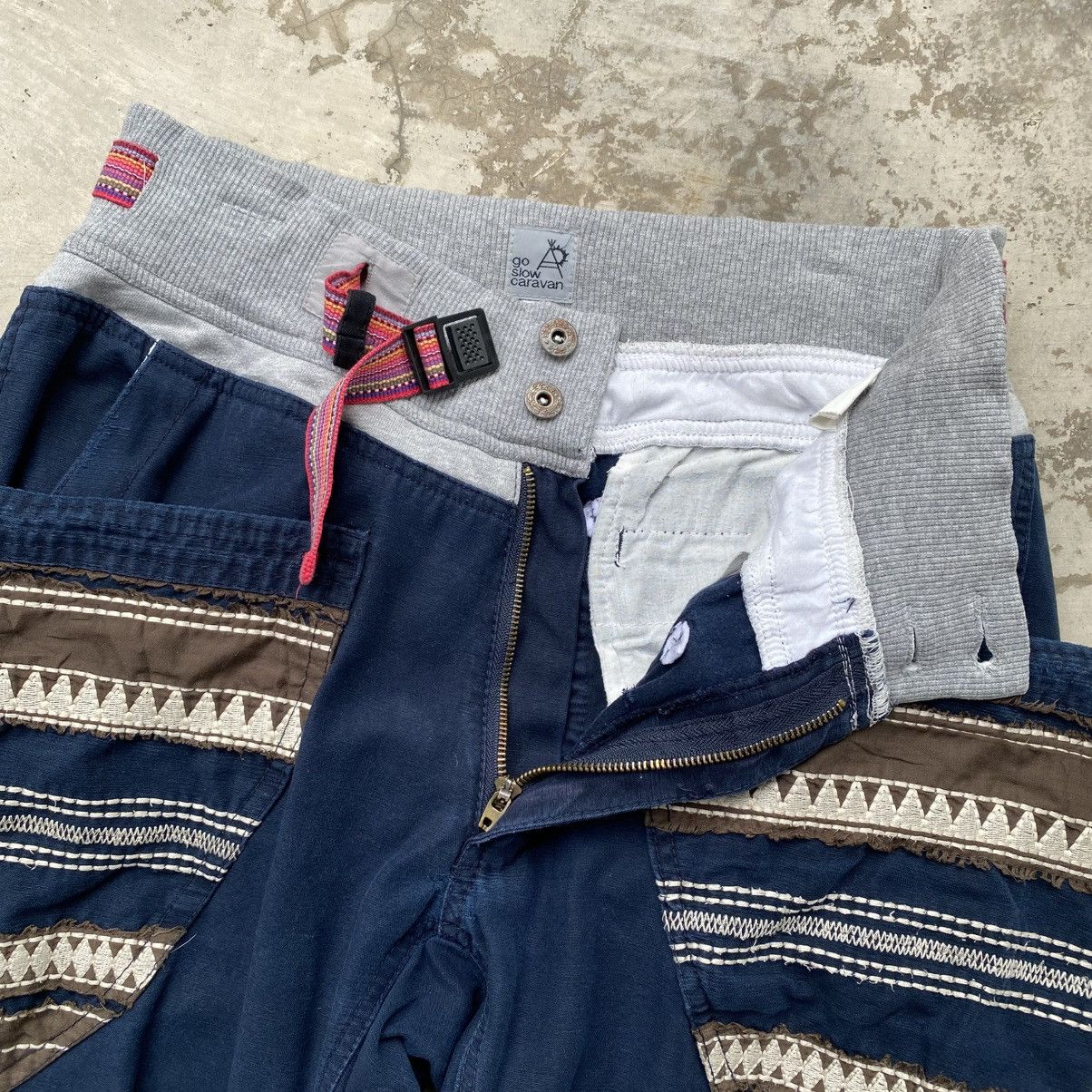 go slow caravan GO SLOW CARAVAN Native Pocket Denim Climbing Pants Size 34" / US 12 / IT 48 - 7 Thumbnail