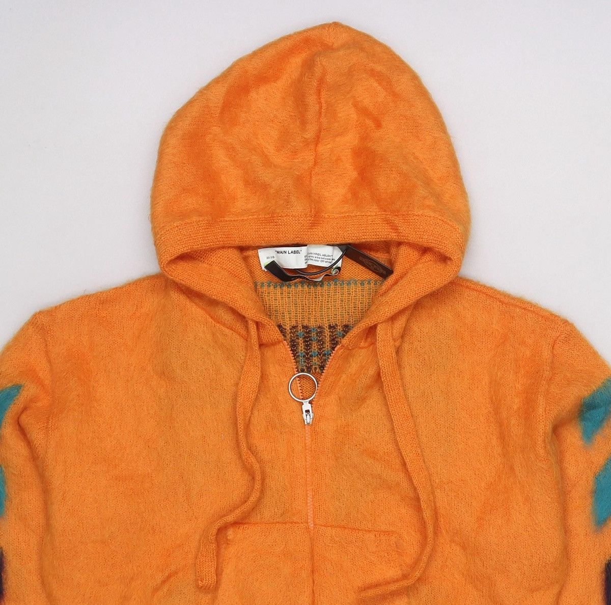 Off-White OFF-WHITE Brushed Arrows Mohair Zip Up Hoodie Size US XS / EU 42 / 0 - 3 Thumbnail