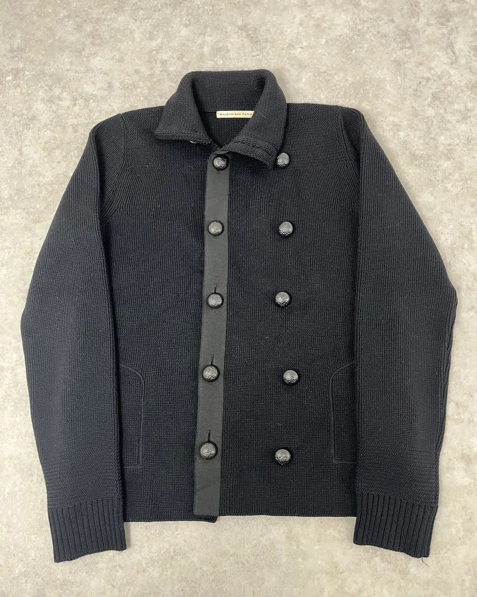 Balenciaga AW2007 Balenciaga Officier Black Cardigan by Nicolas Ghesquière Size US L / EU 52-54 / 3 - 1 Thumbnail