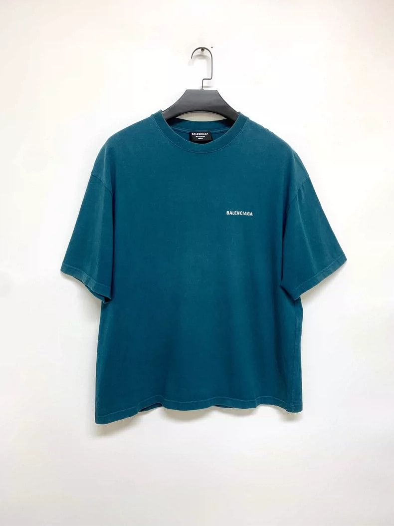 Balenciaga Balenciaga Back Logo Short Sleeve/XL Size Size US XL / EU 56 / 4 - 1 Thumbnail