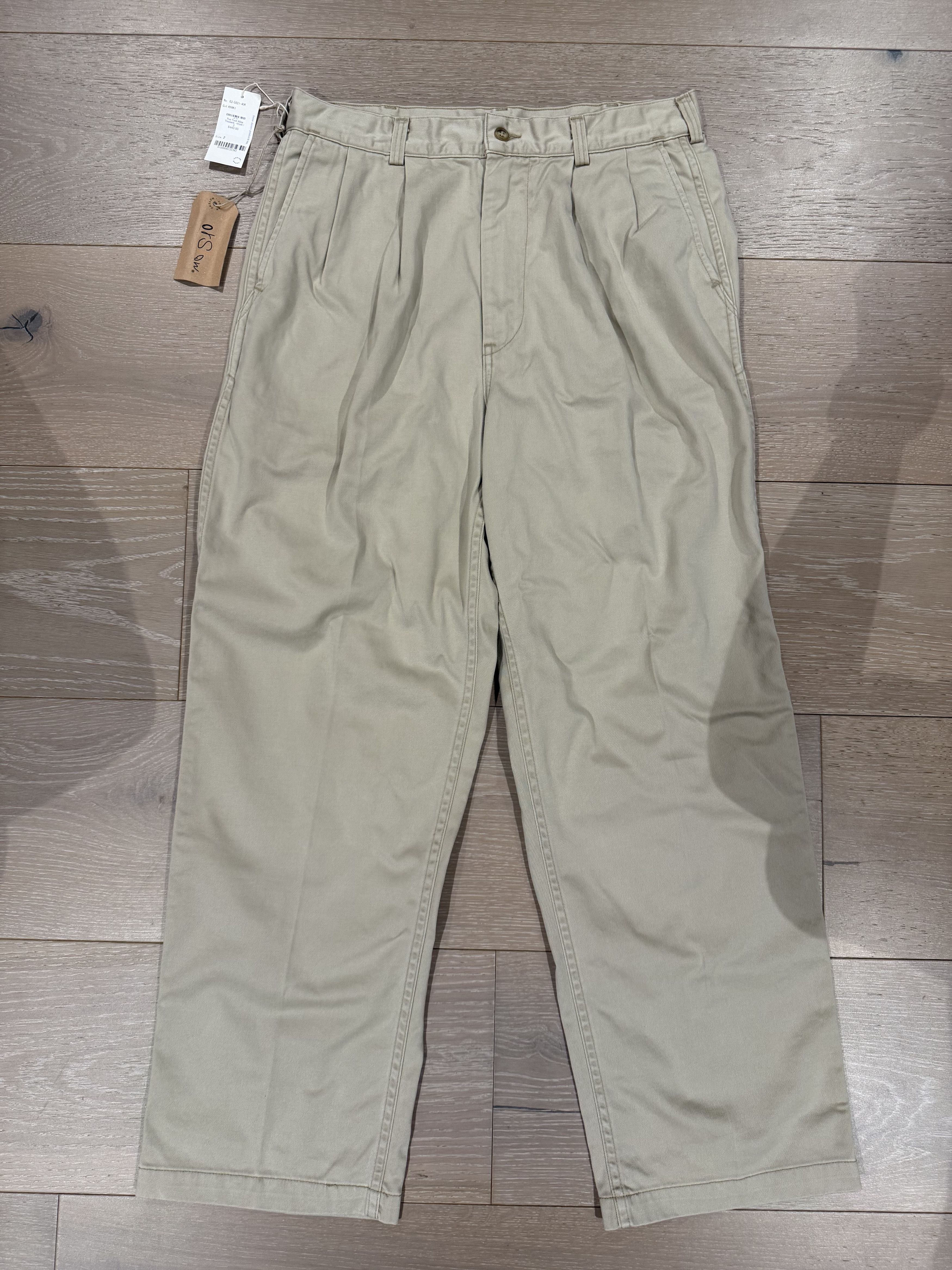 Orslow 💚 Orslow Two Tuck Wide Trousers Khaki Size 2 NEW Size US 32 / EU 48 - 4 Thumbnail