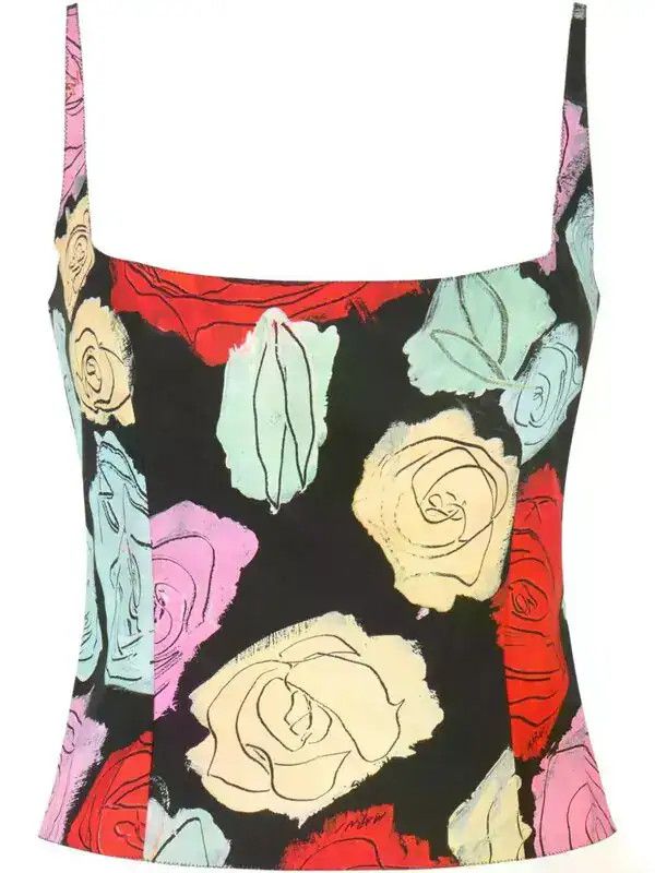 Marni o1w1db10426 Floral-Print Cami Top in Multicolor Size S / US 4 / IT 40 - 1 Thumbnail