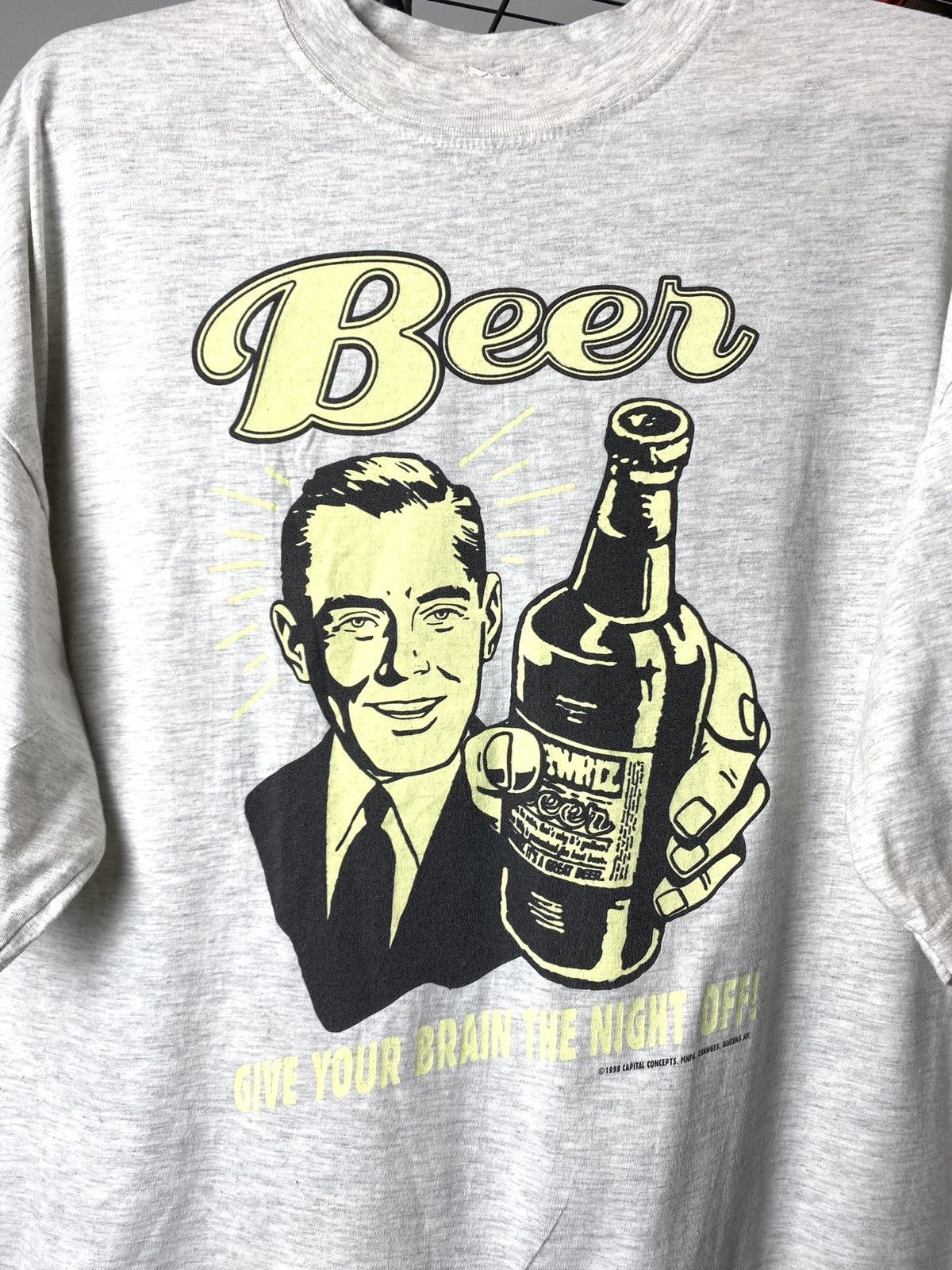 Vintage 1998 Vintage Capital Concept Beer T Shirt Coors Budweiser Size US L / EU 52-54 / 3 - 2 Thumbnail