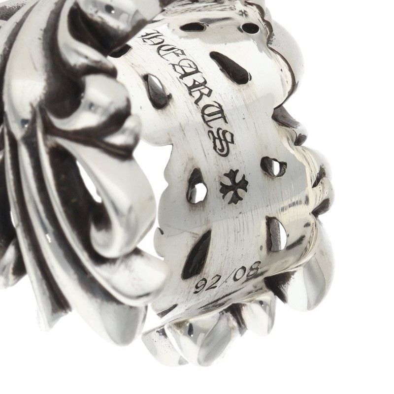 Chrome Hearts Chrome Hearts Double Floral Cross Silver Ring Size ONE SIZE - 4 Thumbnail