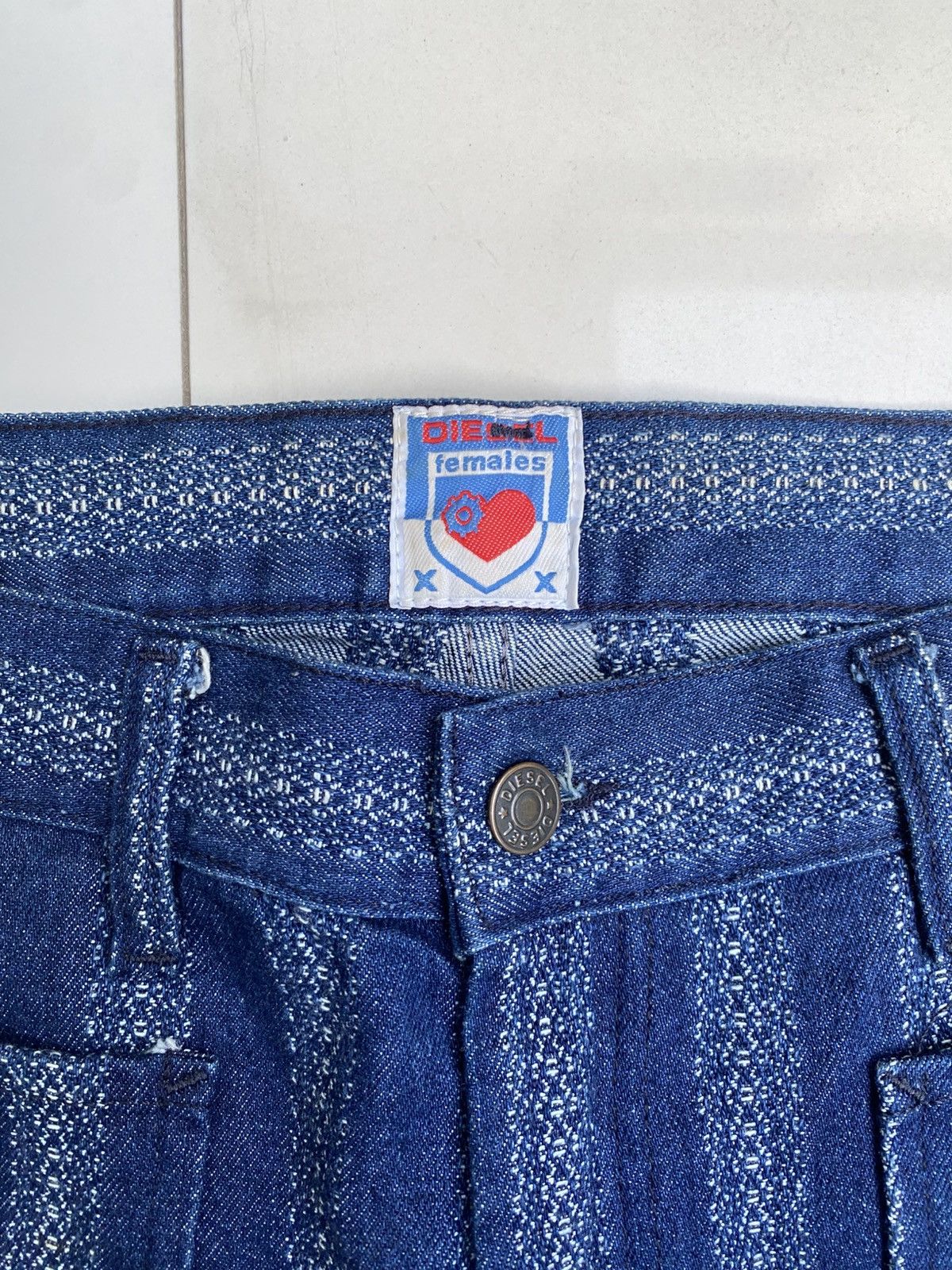 Diesel Diesel Vintage Striped Denim Jeans – Flare Fit Y2K Style Size 32" / US 10 / IT 46 - 3 Thumbnail