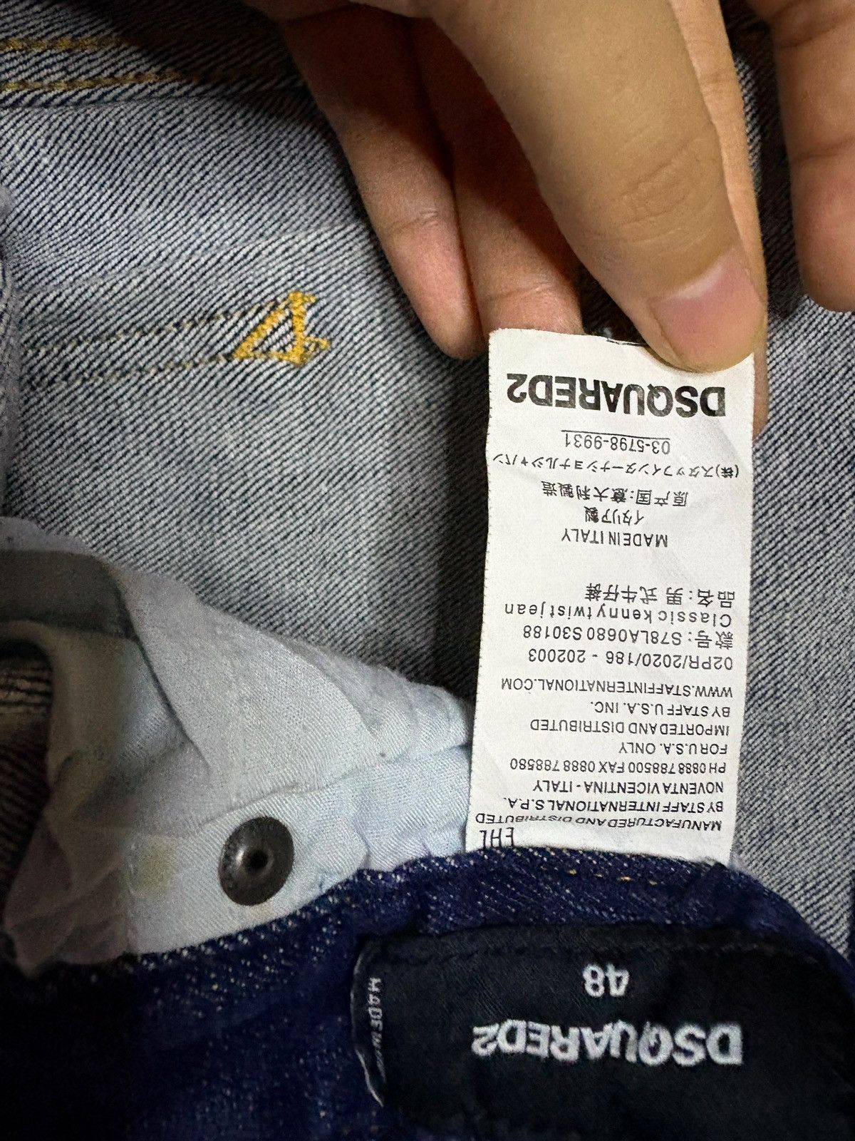 Dsquared2 Vintage Dsquared Bleached Acid Wash Distressed Jeans Size US 33 - 10 Thumbnail
