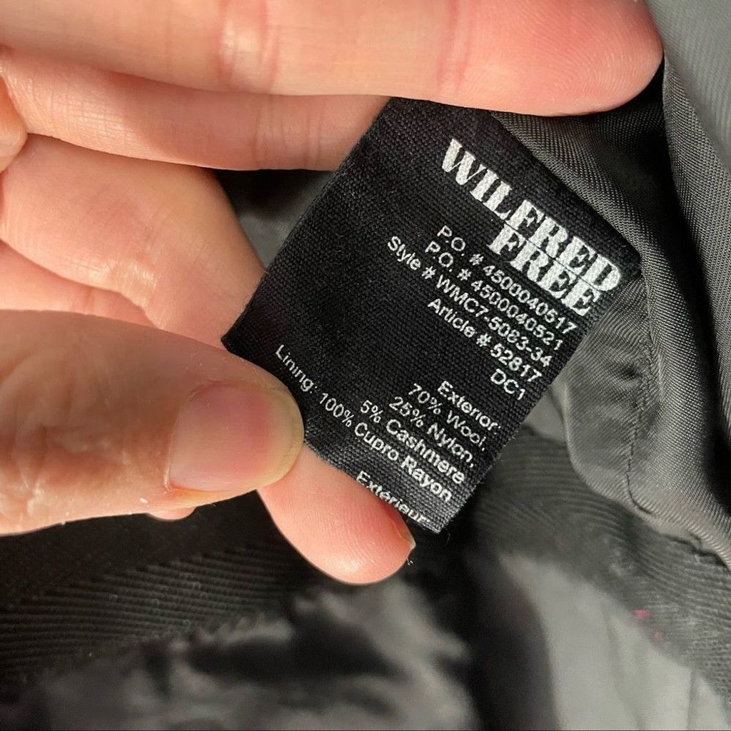 Aritzia Wilfred Black Gemma Wool Zip Front Coat w/ Cashmere Size S Size S / US 4 / IT 40 - 10 Thumbnail