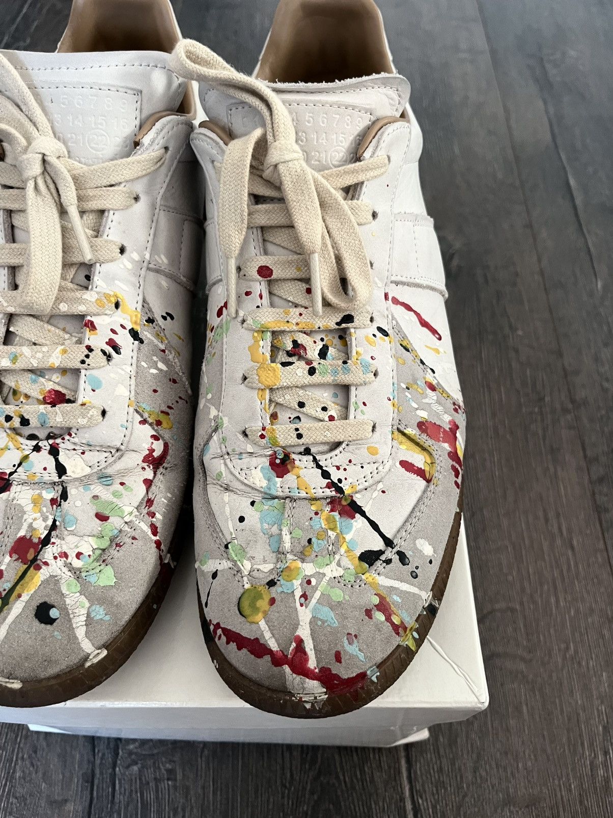 Maison Margiela Maison Margiela Paint Splatter Replica GATs | Grailed